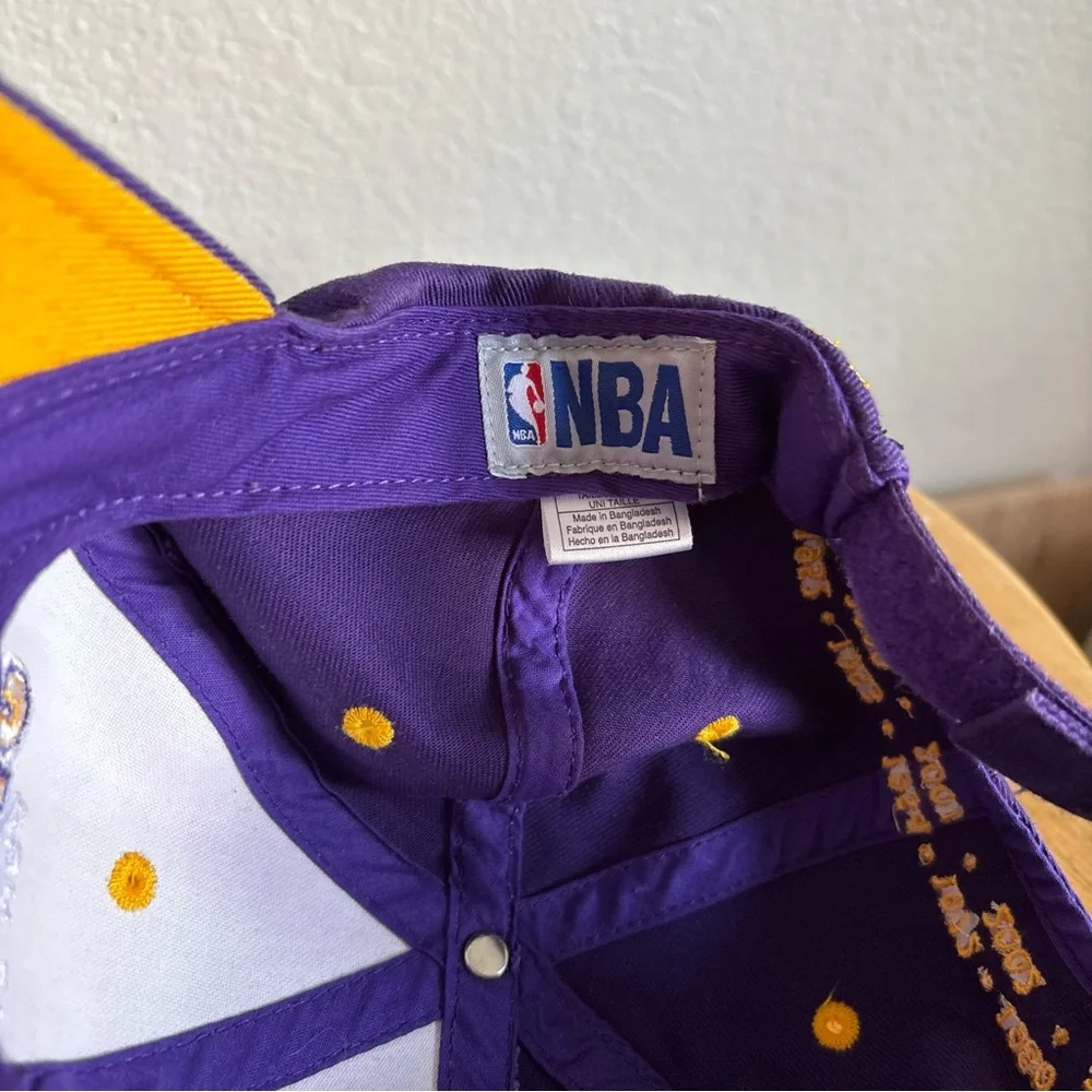 NBA Los Angeles Lakers Sixteen-Time Champions Purple Gold Cap One Size